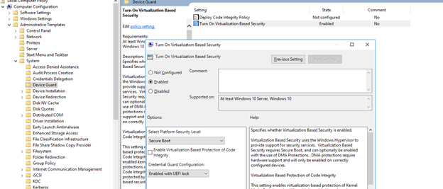 Enable windows virtualization based security что это