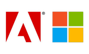 Microsoft and Adobe Logos