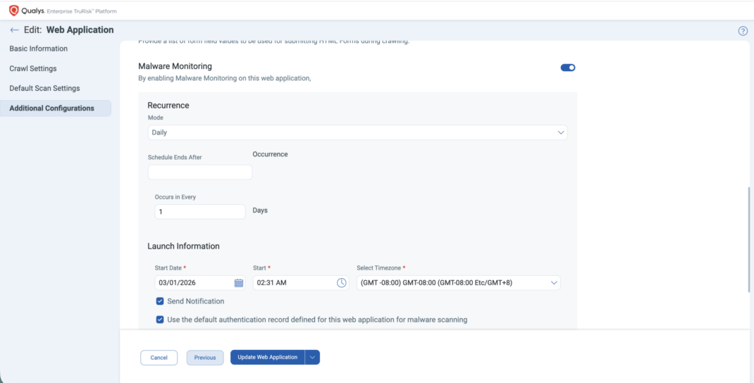 Malware Scanning Enablement